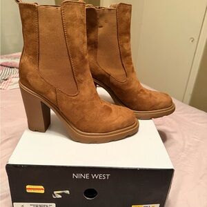 Nine West Brown Heeled Boots